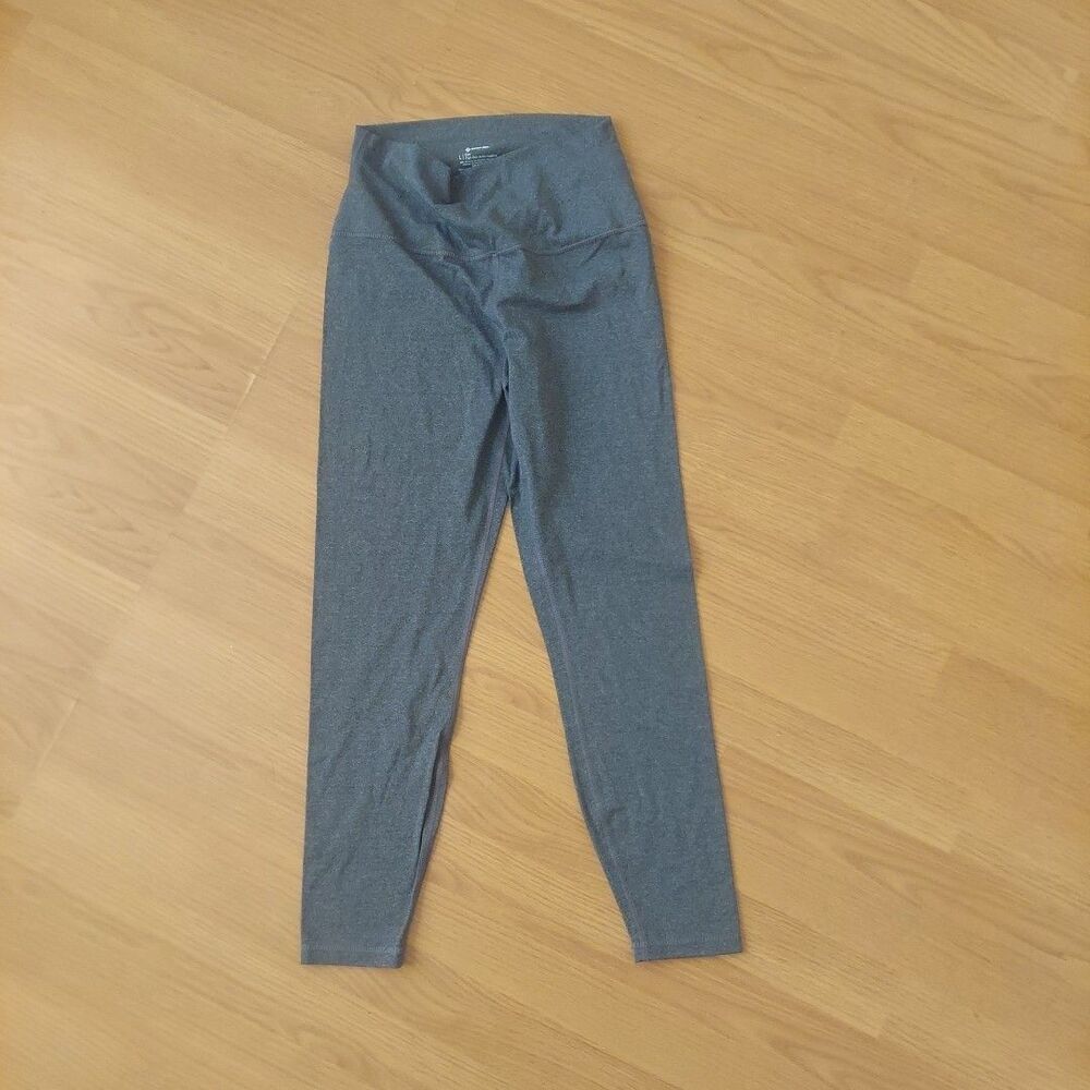 Members Mark Zen High Rise Ankle Legging Grey Sz Large
